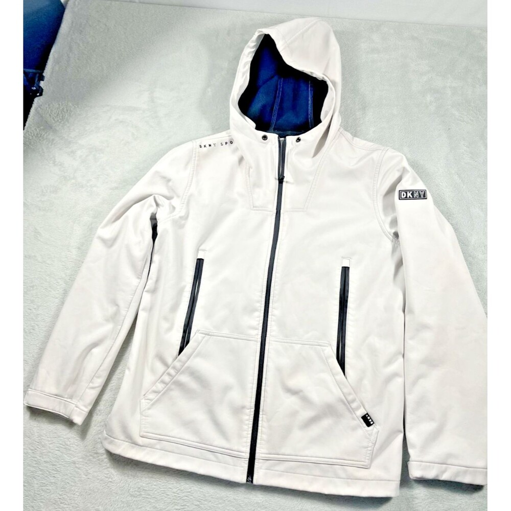 DKNY  Jacket Medium  Lightweight Sport Hybrid Full Zip White